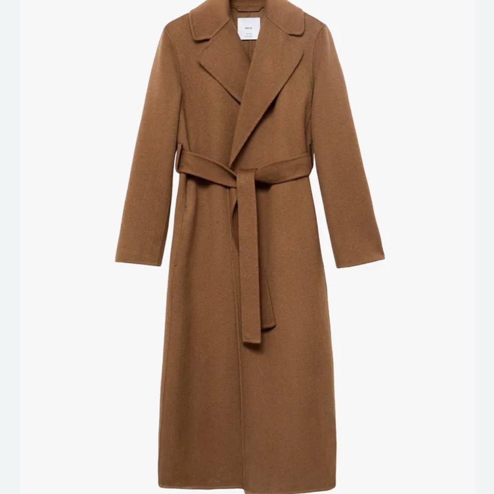 Jones New York Double-Breasted Brown Belted Coat